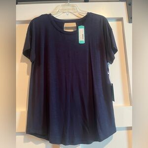 Market & Spruce Dark Blue Short Sleeve Tee